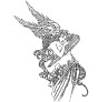 Angel & harp 