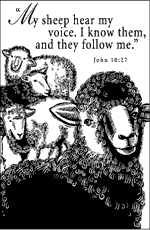 My sheep hear my voice. I know them and they follow me. John 10:27