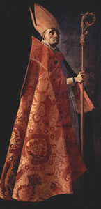 Click to enlarge image - St. Ambrose, by Francisco de Zurbarán 