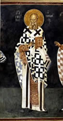St Gregory the Theologian: fresco from Kariye Camii, Istanbul, Turkey