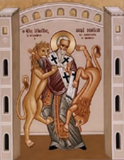 Click to enlarge image - Icon of the martyrdom Saint Ignatius 