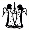 Two angels & candle