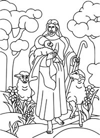 Jesus the good shepherd coloring page