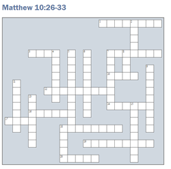 Matthew 10: 26-33 crossword puzzle