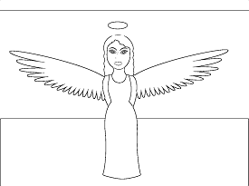 angel coloring page