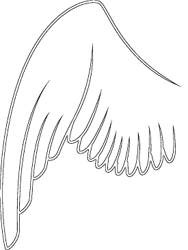 angel wing coloring page
