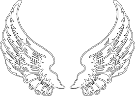 angel wings coloring page