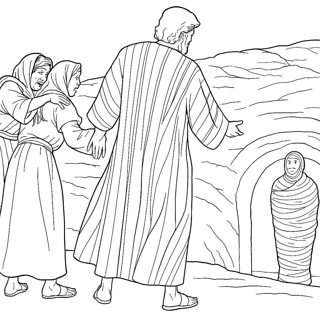 Jesus heals a blind man